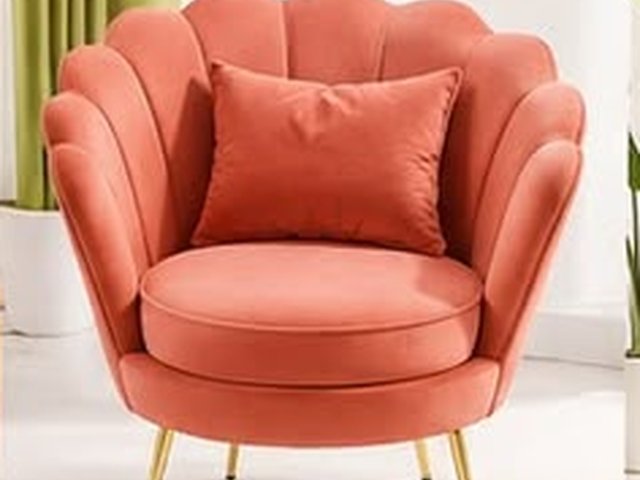 Fauteuil pétale corail